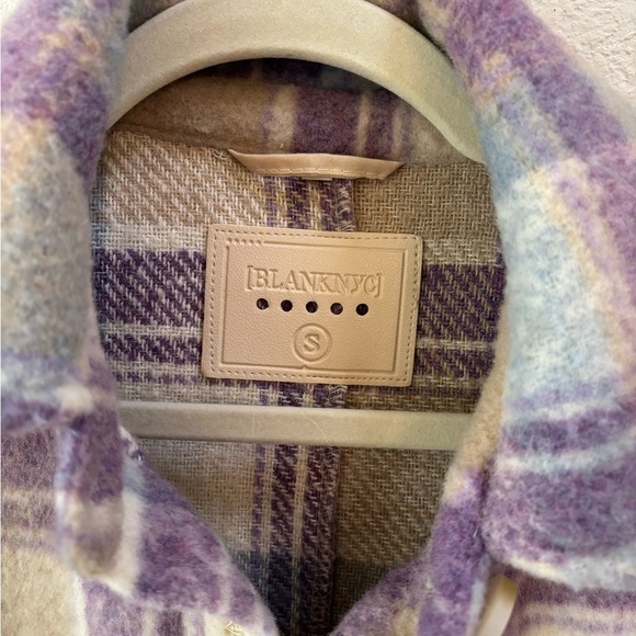 Blank NYC Purple Plaid Shacket, Jacket - Picture 4 of 5